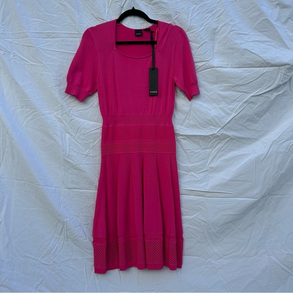 NWT Pinko Fuchsia Pink Fit and Flare Ponza Dress Size Large - Picture 3 of 8